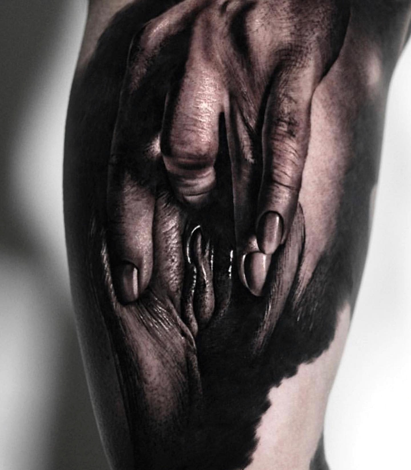 Schwarz-Grau-Tattoo von Adam LAKIMII, Arbeit 5